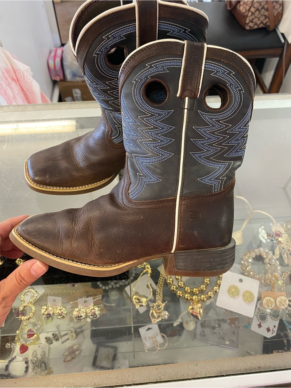 Durango Brown Boot Sole with Red Star Accent